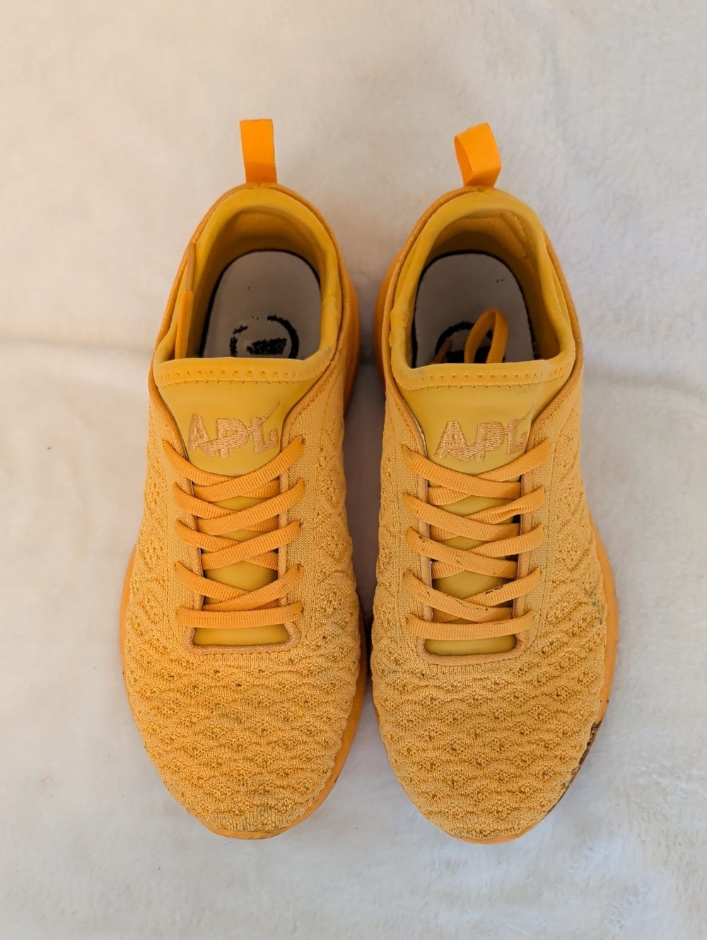 APL Women's Yellow Knit Athletic Sneakers